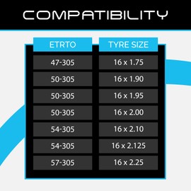 16" Baldwins Cycle/Bike Inner Tube 16" x 1.75 to 2.125 (Fits any 1.75, 1.85, 1.90, 1.95, 2.0, 2.10, 2.125 tyre) Presta/French Type Valve & BALDY'S TYRE LEVER