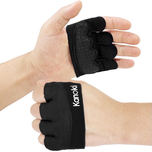 Kanoki Training Gloves, Muscle Training Gloves, Anti-Slip, Abrasion Resistant, Breathable, Crossfit, Weight Training, Tennis, Dumbbells, Fitness Gloves, Unisex