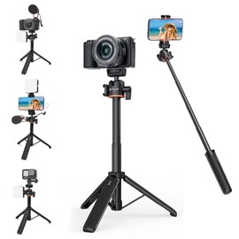 Selfie Stick Stativ 55cm für Insta360 ONE X2 X3 X4, PULUZ Insta 360 Tripod Verlängerung Pole mit Kugelkopf & Kaltschuh für DJI Osmo Action 5 Pro 3 2 for GoPro 13/12/11/10/9