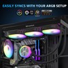 darkFlash DG360 All-in-one Liquid CPU Cooler, High-Performance Pump, ARGB Sync,