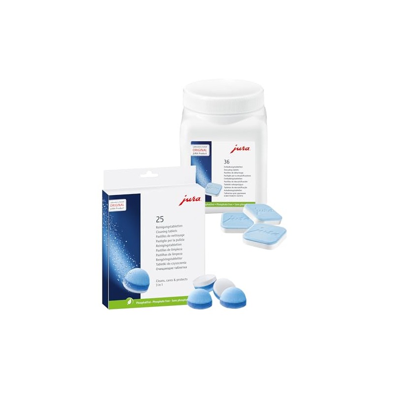 Jura Combination Pack - 25 Cleaning Tablets + 36 Descaling
