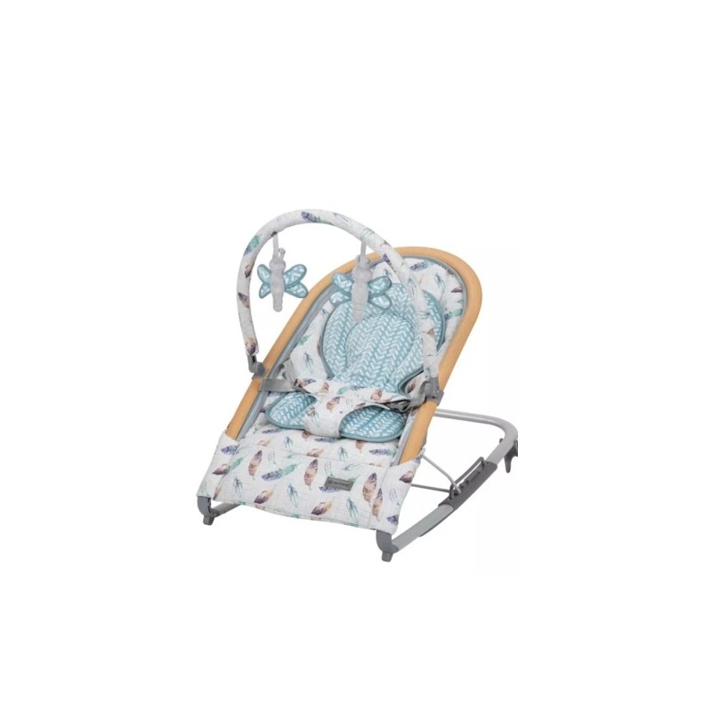 Monbebe Serenity Rocker Three-Position Reclining Seat Watercolor Feather NIB