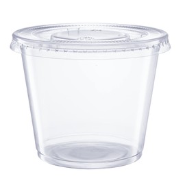 Comfy Package [200 Sets - 5.5 oz.] Plastic Disposable Portion Cups with Lids, Souffle Cups, Jello Cups