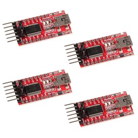 DUBEUYEW 3.3V 5V FT232RL FTDI Mini USB to TTL Serial Converter Adapter Module for Arduino Mini Port (Pack of 4)