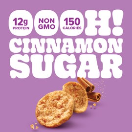 Pure Protein Cinnamon Sugar Popped Crisps - 12g Plant Based Protein, Gluten Free, Non GMO, Vegan, Air Popped & Puffed Crisps – Healthy Protein Snacks – 12 Pack