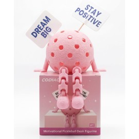 CODIAO Funny Pickleball Desk Companion - Long Legged Pickleball Figurine, Motivational Shelf Sitter & Court Inspired Desk Ornament, Unique Gift for Pickleballers, Players, Coaches & Paddle Fans