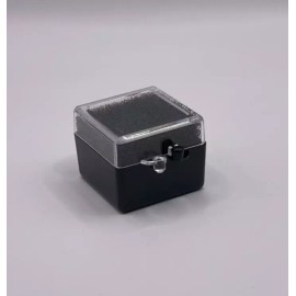 Dynamic Manufacturing 50 Pack,  1" Black Crown Foam Case Container Hinged Display Box Jewelry Teeth