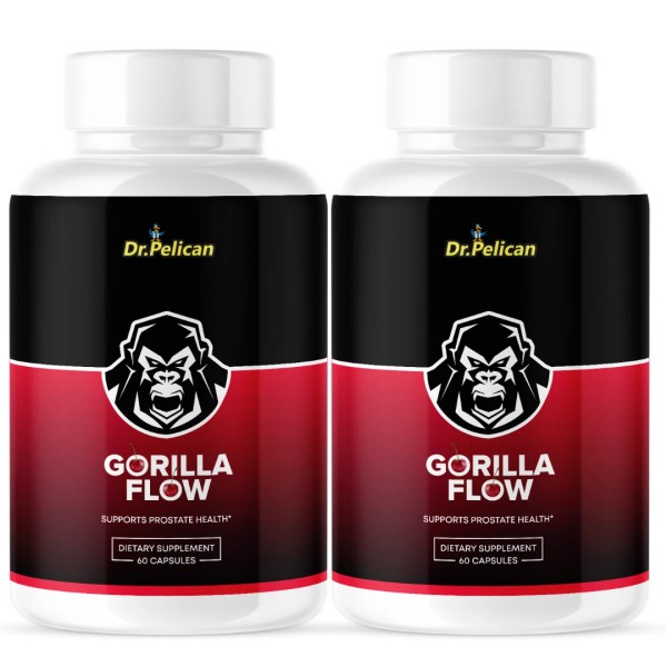 Pelican Vitamins Gorilla Flow- Prostate Support- 2 Bottles- 120 Capsules