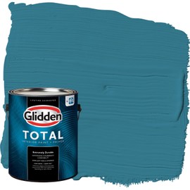 Glidden Total Interior Wall Paint & Primer All-in-One, Adventure/Aqua-Blue, Eggshell, 1 Gallon
