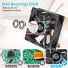 Wathai IP68 80mm x 25mm 12V Waterproof Cooling Fan High
