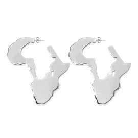 JYUEDA Stainless Steel Earrings for Women Hypoallergenic Boho African Map Statement Drop Dangle Earrings for Women Trendy Jewelry