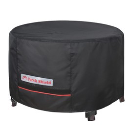 Porch Shield Round Patio Fire Pit Cover Fade Resistant Waterproof Outdoor Firepit Cover 28 inch for Small Fire Bowl