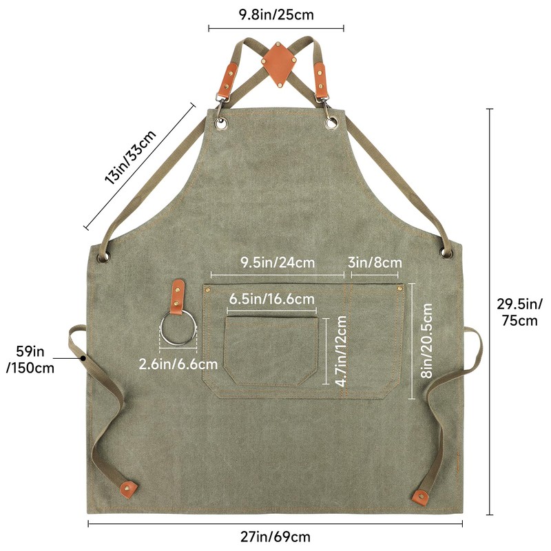 SAN LIKE Woodworking Apron for Men Chef Aprons for Men