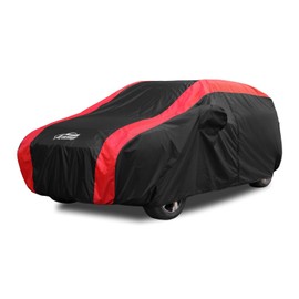 AltoCover SUV Car Cover Waterproof All Weather Protection with Red Stripe Design,Universal Fit Toyota RAV4, Honda CRV, Tesla Model Y, Audi Q5, Nissan Rogue, Mazda CX-5, Kia Sorento,Hyundai Sante Fe