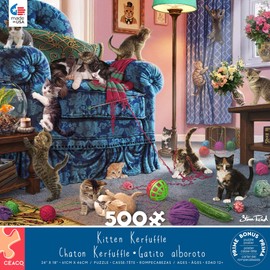 Ceaco - Paws Gone Wild - Kitten Kerfuffle - 500 Piece Jigsaw Puzzle