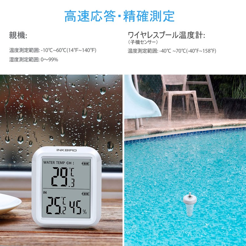 Inkbird Bath Thermometer, Pool Thermometer, Digital Water Thermometer, Floating Water