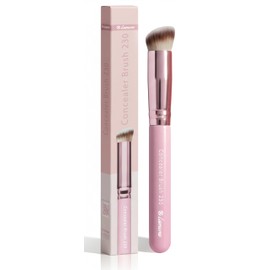 Lamora Concealer Makeup Brush Under Eye - Mini Angled Flat Top Kabuki Nose Contour Brush - Ideal for Concealing Blending Setting Buffing with Powder Liquid Cream Cosmetic - Pro Small Foundation Brush