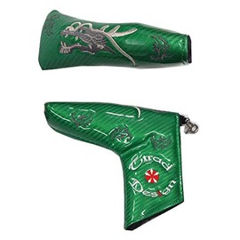 Dragon Dragon Pin Magnetic Golf Putter Cover (Green, Blade Type)