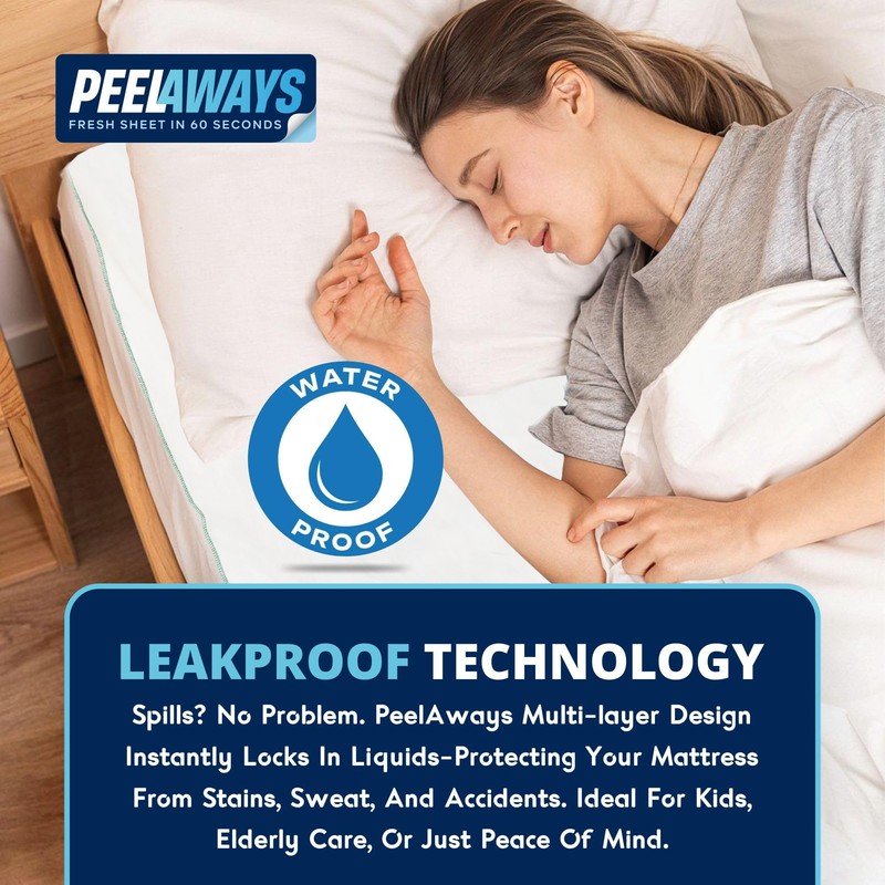 Peelaways Waterproof Disposable Bed Sheets – As Seen On Shark