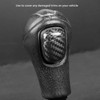 Gear Shift Knob Unlock Button Cover Carbon Fiber Shifter Lever