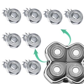 Replacement Shaver Head Compatible with Pitbull Skull,Shaver Replacement Blades Compatible with Pitbull Skull, Shaver Replacement Heads,Compatible with Skull Shaver Pitbull Gold Pro Razors (8 Pack)