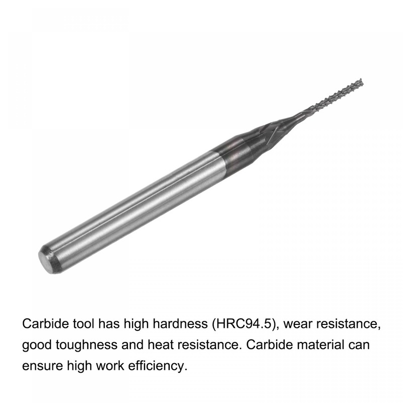 sourcing map CNC Milling Cutter Diamond Film Coated Tungsten Carbide