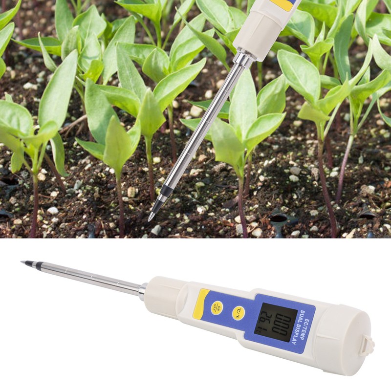 Portable 2‑in‑1 Digital Soil Tester EC and Temperature Tester Meter