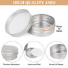 30 Pieces Aluminum Jars 15ml Silver Aluminum Can Metal Jars Empty Jar Containers with Round Sticker and Cosmetic Spoon for Lotion Cream Mask Mini Candle (Silver)