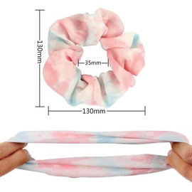 BELICIA 12 Pcs Chiffon Hair Bands Ponytail Ties Hair Scrunchies Flower Hair Scrunchies Girl Hair Accessory, Great for Casual and Party Dress