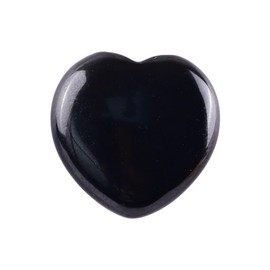 GEMMYDREAM 4.5 mm Obsidian Heart Stones, Natural Healing Crystals Gemstones Gift for Stress Relief, DIY Decorations, Chakra Healing, Yoga Meditation