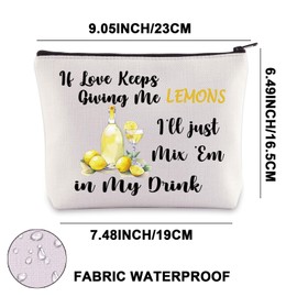 Country Music Makeup Bag Country Music Gifts If Love Keeps Giving Me Lemons I'll Just Mix 'Em in My Drink' Country Singer Merch, lemons uk
