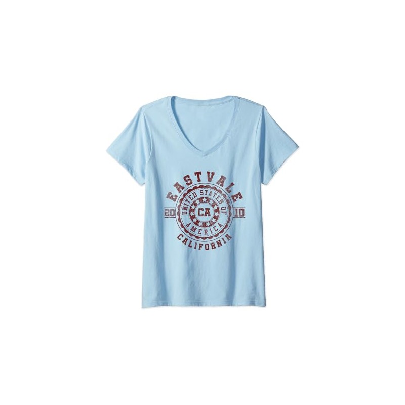 Eastvale CA | California T-Shirt mit V-Ausschnitt
