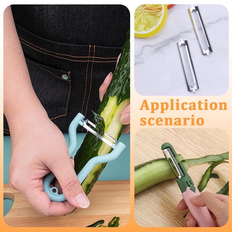 HQRKOTM Pack of 6 Tupper, Peeler Replacement Blades for Asparagus