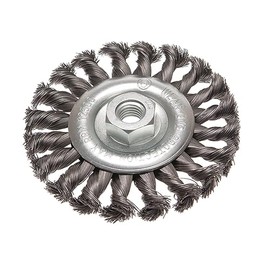 Faithfull WBTC115 Conical Wire Brush 115mm x M14 x 2 / 0.50mm Wire