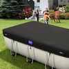 Holiwei 12x24 Ft Rectangular Pool Cover with Reflective Strips for