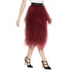 Urban CoCo Women's Sheer Tutu Skirt Tulle Mesh Layered Midi