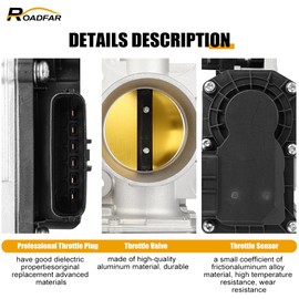 ROADFAR Electric Throttle Body Assembly Compatible for 2007-2008 for Honda for Fit Replaces 67-2026, 16400RMEA01, Medium, 134795-5231-1129526751
