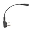 HELETUL Two Way Radio Adapter, K1 Male to 3.5mm Female,