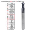 sourcing map Ball Nose End Mill 3mm Tip Radius Solid