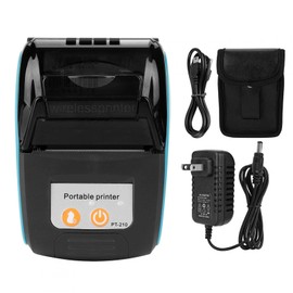 ciciglow 58MM Thermal Printer, USB Thermal Receipt Printer Mini Small Portable Label Printer with High Speed Printing Compatible Support Bluetooth 4.0(Blue)