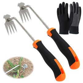 PASLFC Gardening Hand Weeder, Weed Remover Device, Stainless Steel, Uprooting Tool, Hand Weeder, Root weeder, Garden Tool Weeder, Manual Weeders, Weeder with Handle