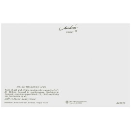 Mt. St. Helen's Erupting Volcano Aerial View Black Smoke Snowy Andre Print