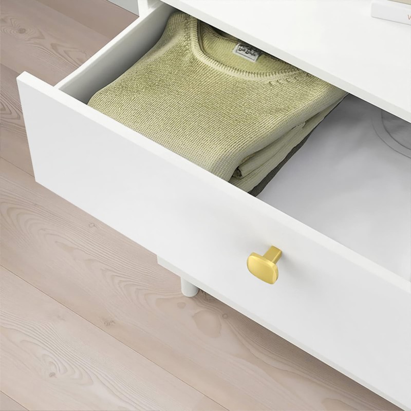 KNOKLOCK 3908 10 Pack Kitchen Cabinet Knob Brushed Gold Square