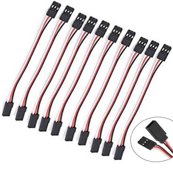 yiqigou 10pcs 50cm JR Male to Female Servo Connector Extension Cable Cord for FUTABA Extension Lead Cable RC