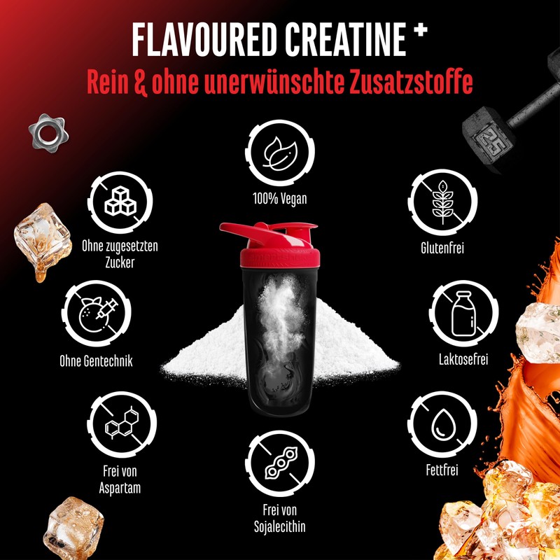 Flavoured Creatine Pulver - 550g - Creatin Monohydrat + L-Taurin