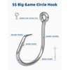 BLUEWING Big Game Circle Hooks Heavy Duty Stainless Steel Fishing