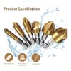 6Pcs Countersink Drill Bits,90 Degree Chamfering Drill Bit 1/4" Hex