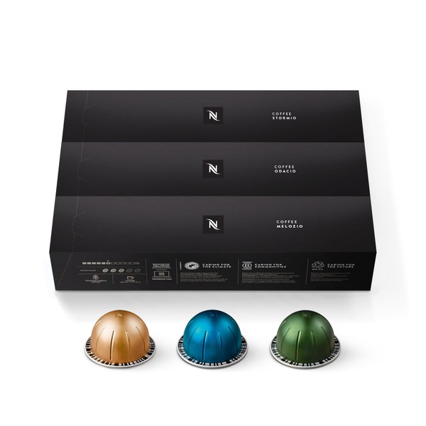 Nespresso Capsules Vertuo, Variety Pack, Medium and Dark Roast Coffee,