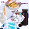 Labvida Amber Reagent Bottle HDPE Wide Mouth Round Plastic Bottles,