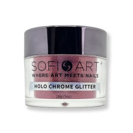 Sofi-Art Holographic Chrome Nail Glitter - Holo Red #GLS018 - 1 oz